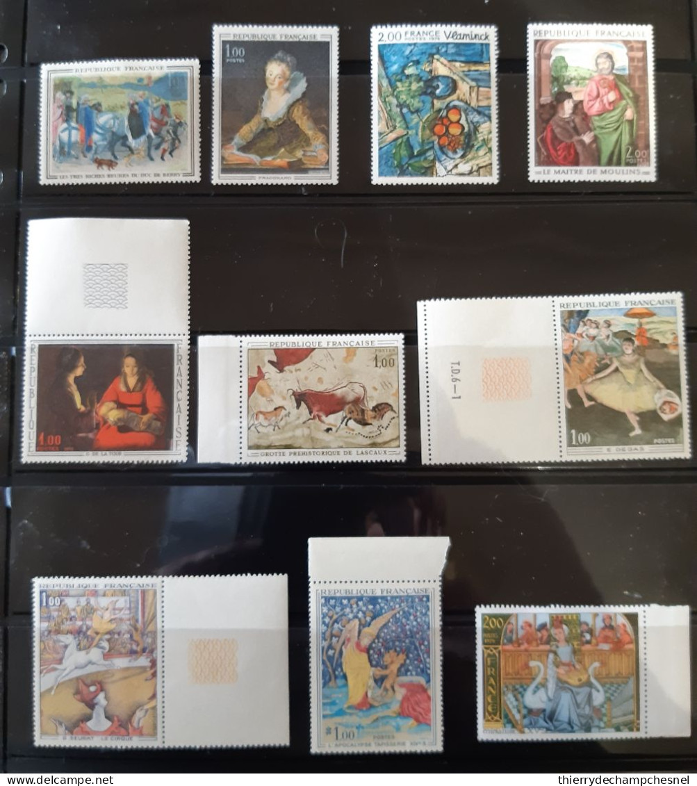 Lot 10 Timbres France Tableaux Neuf - Andere & Zonder Classificatie