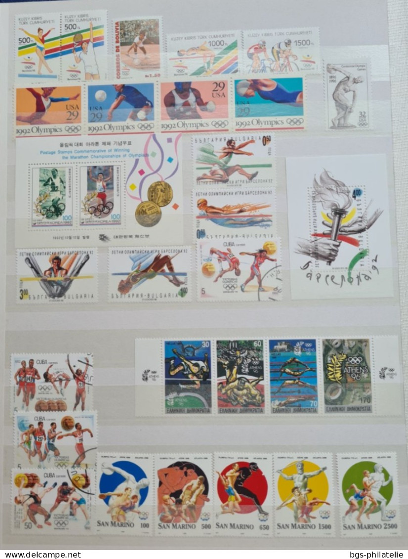 Collection De Timbres Sur Le Thème Des Jeux Olympiques. - Collections (sans Albums)