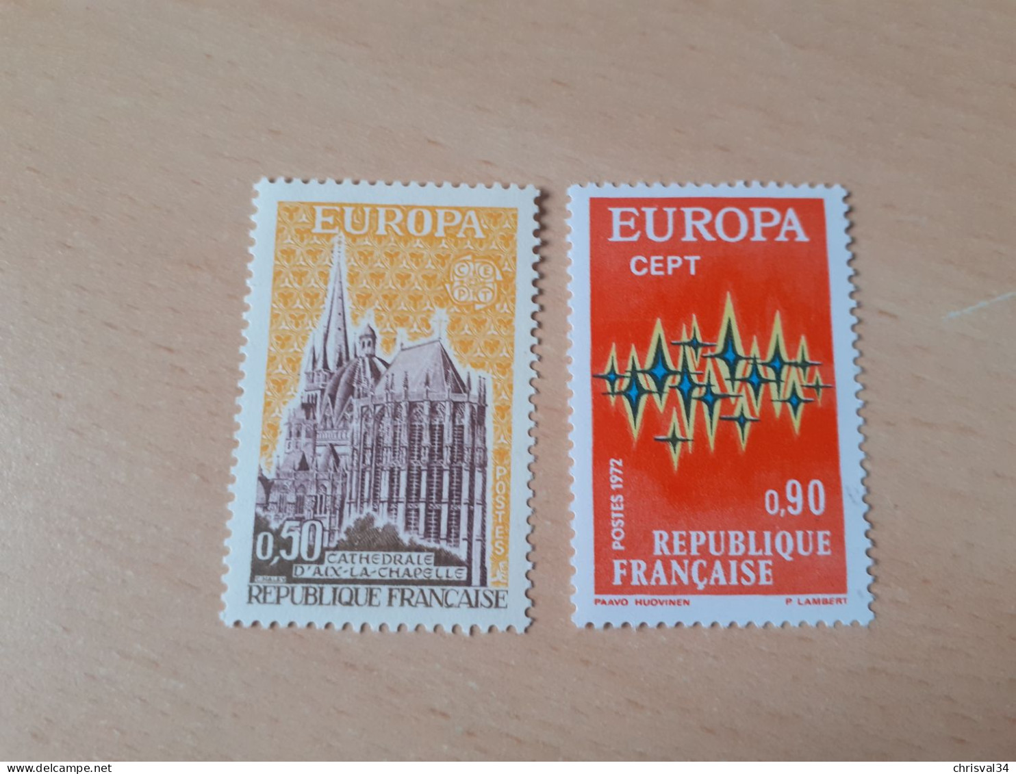 TIMBRES   FRANCE   ANNEE   1972   N  1714  /  1715   COTE  1,20  EUROS   NEUFS  LUXE** - Ungebraucht