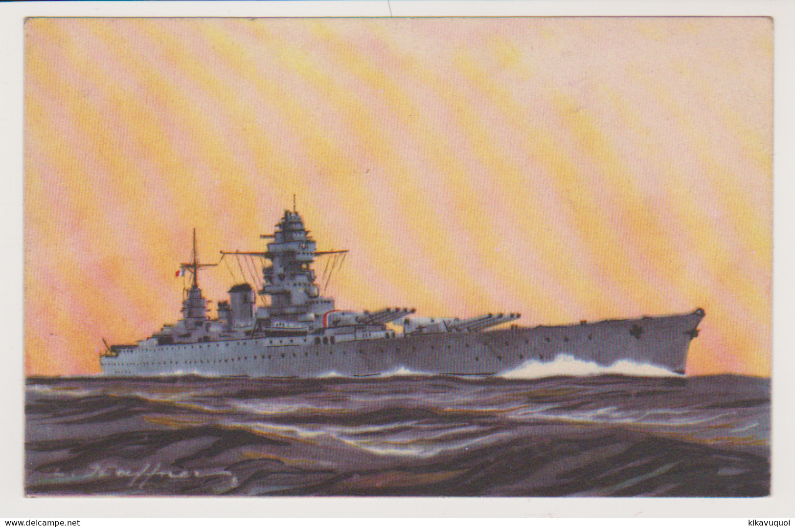 CUIRASSE LE DUNKERQUE - CARTE POSTALE - Warships