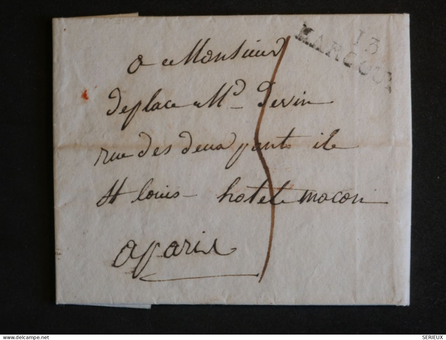 DN15 FRANCE  LETTRE  RR  1826 PETIT BUREAU  MARCOUX A  PARIS   +HARCOURT + AFF. INTERESSANT++ - 1801-1848: Voorlopers XIX