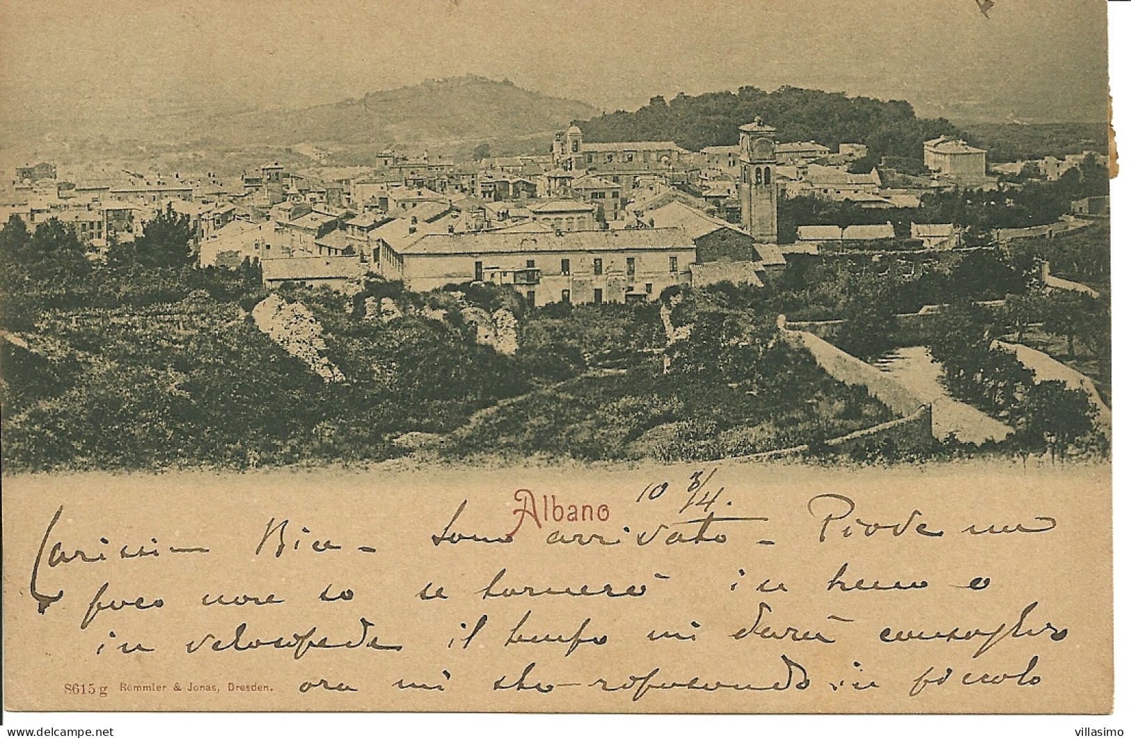 ROMA - ALBANO, PANORAMA - F.P. - VG. 1900 - Mehransichten, Panoramakarten