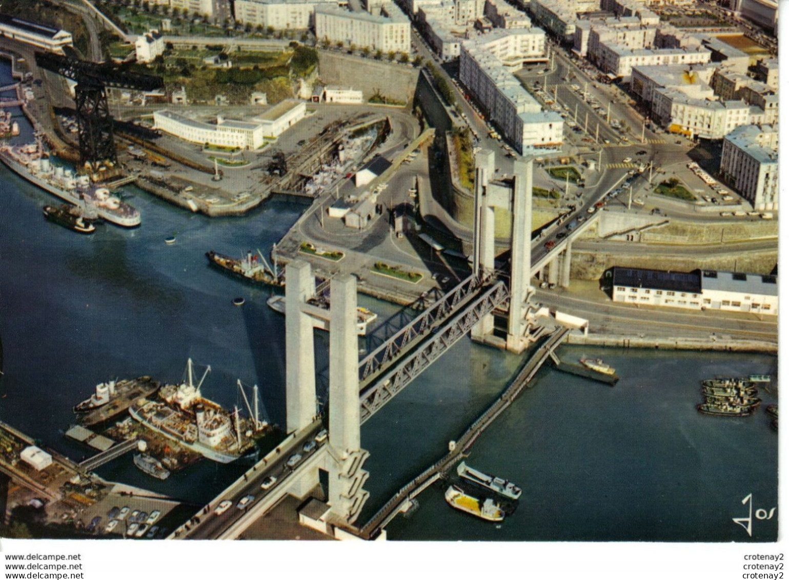 29 BREST N°213 Pont Levant Bateau CARGO Navire De Guerre Remorqueurs VOIR DOS - Brest