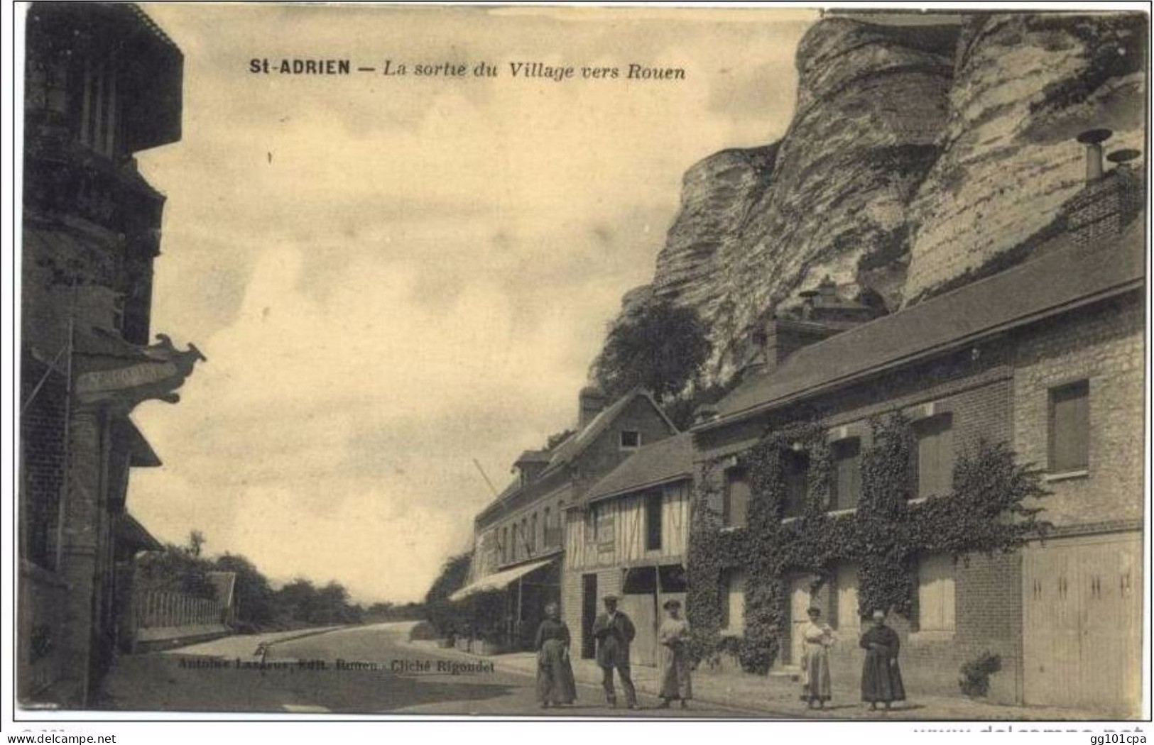 76 St Adrien - Sortie Du Village Vers Rouen (animée) - Paiement Par MANGOPAY Uniquement - Sonstige & Ohne Zuordnung