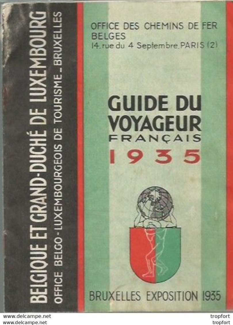 XB Cpa // Old Tourist Paper // Livret Touristique Ancien // GUIDE Du Voyageur 1935 LUXEMBOURG BELGIQUE Bruxelles - Reiseprospekte