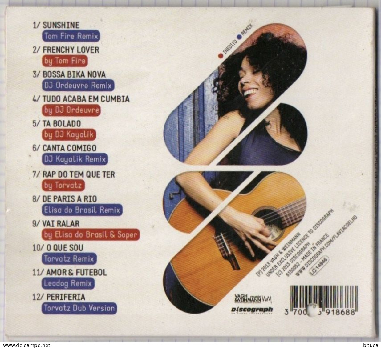 CD 12 TITRES FLAVIA COELHO MUFFIN REMIXES & INEDITOS DISCOGRAPH - Musiques Du Monde