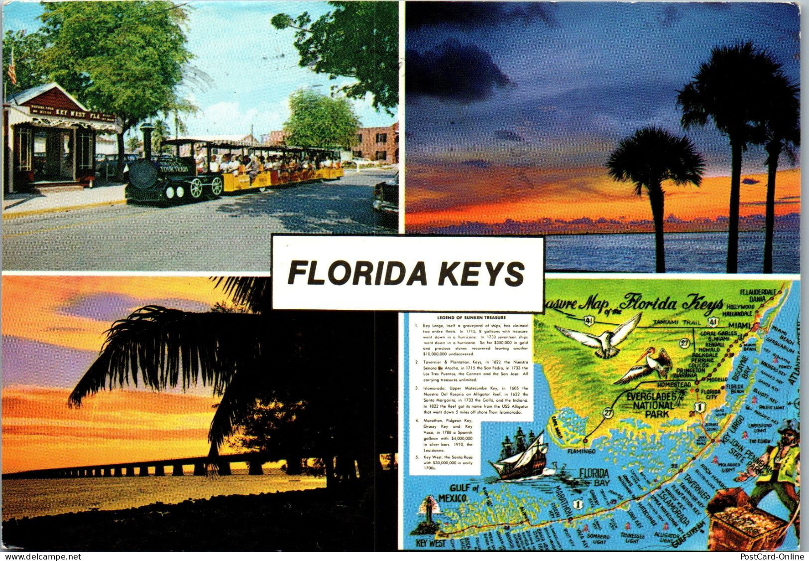 49851 - USA - Florida Keys , Mehrbildkarte - Gelaufen 1983 - Key West & The Keys