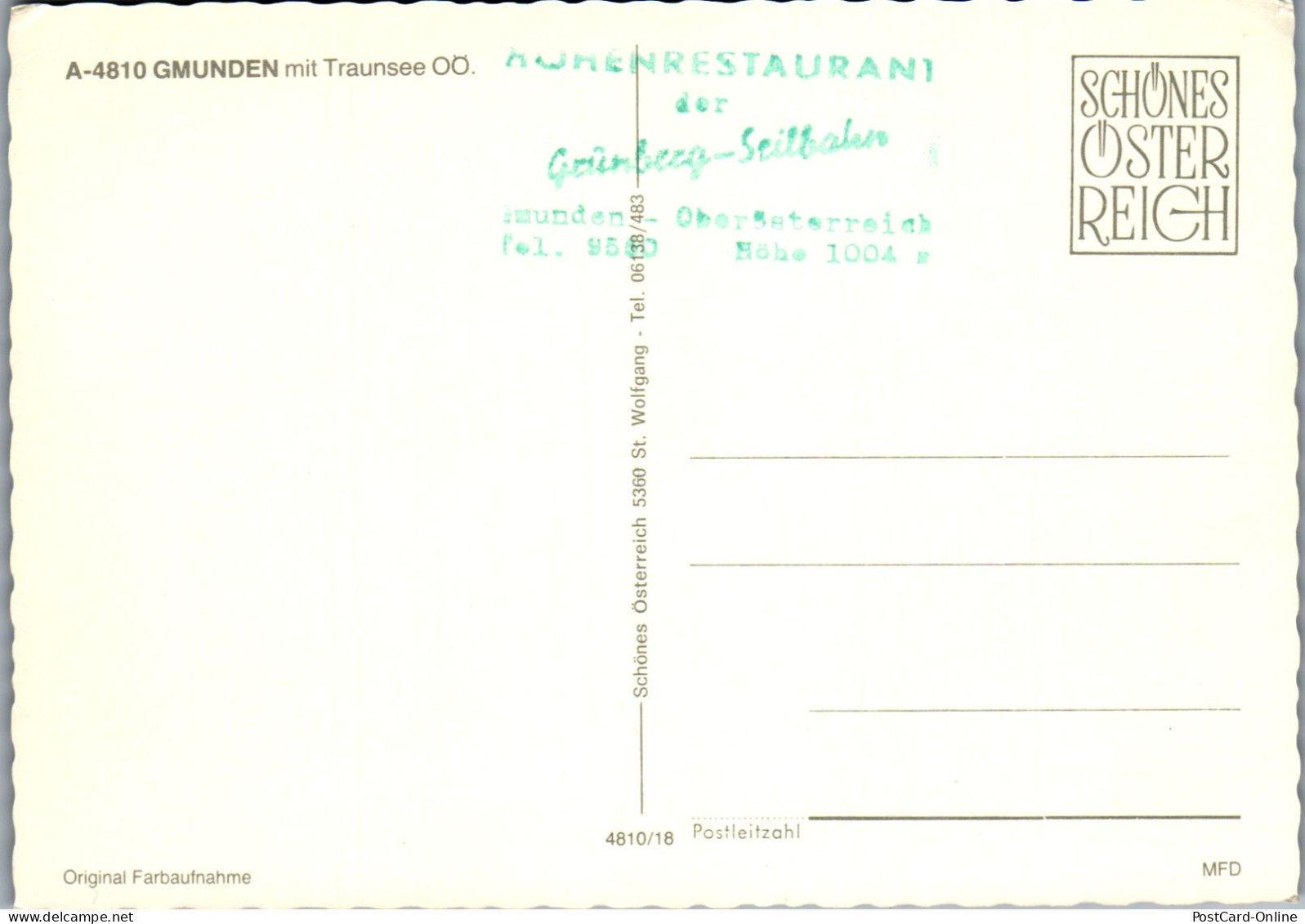 49841 - Oberösterreich - Gmunden , Mit Traunsee - Nicht Gelaufen  - Gmunden