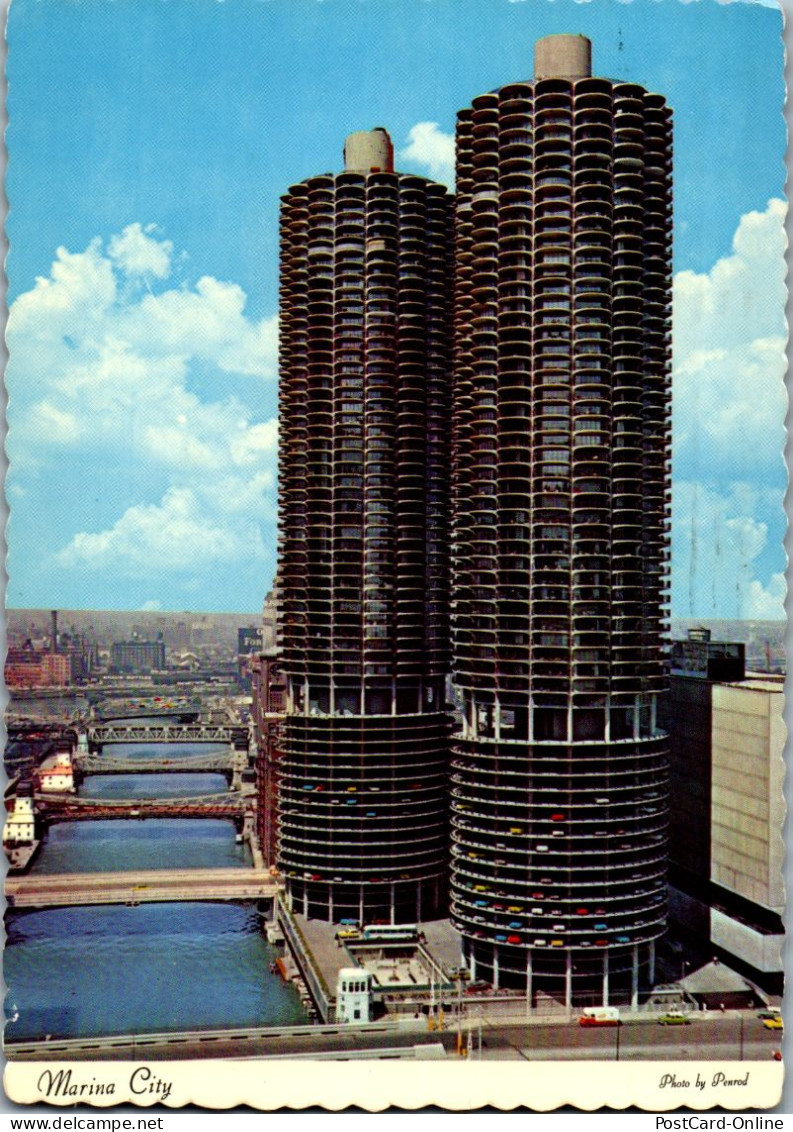 49829 - USA - Chicago , Illinois , Marina City - Gelaufen 1970 - Chicago