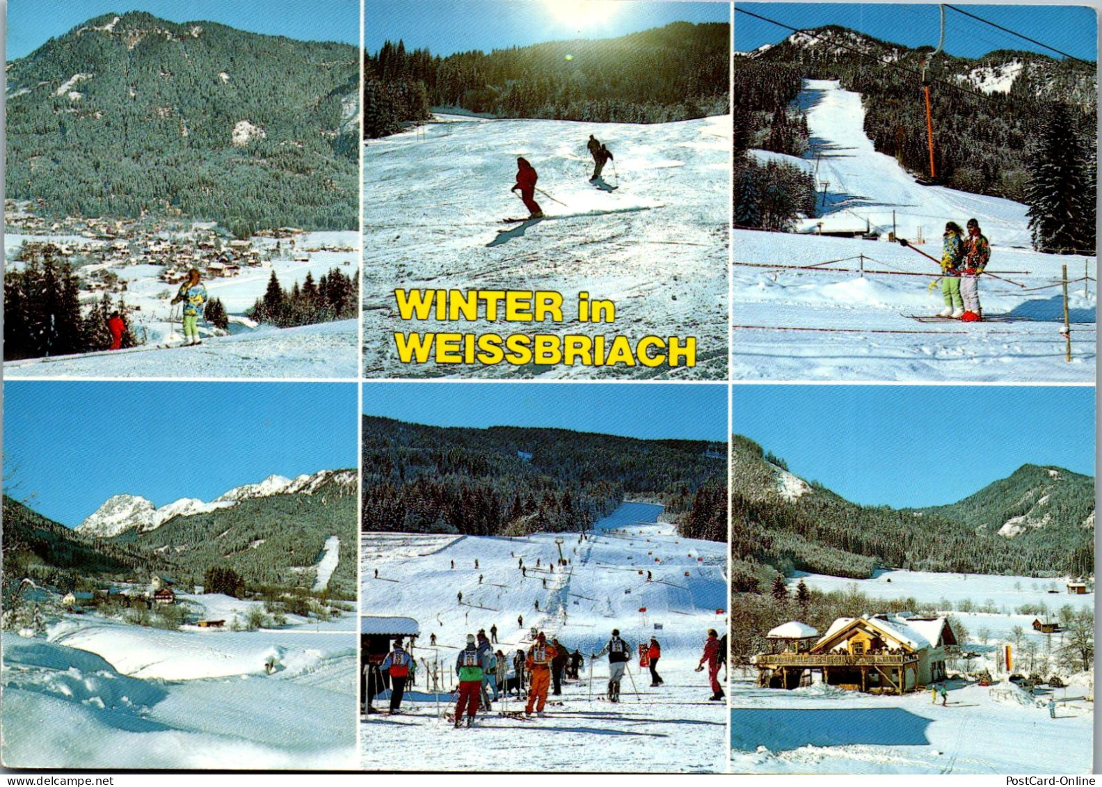 49776 - Kärnten - Weißbriach , Winter , Ski , Karnische Skiregion - Gelaufen 1995 - Weissensee