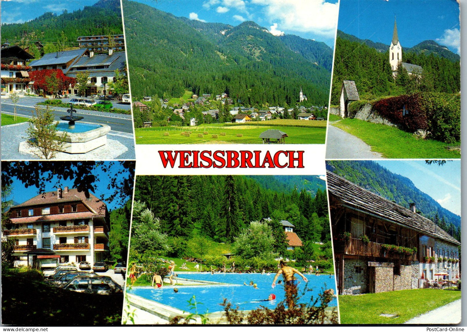 49775 - Kärnten - Weißbriach , Kneippkurort , Mehrbildkarte  - Gelaufen 1990 - Weissensee