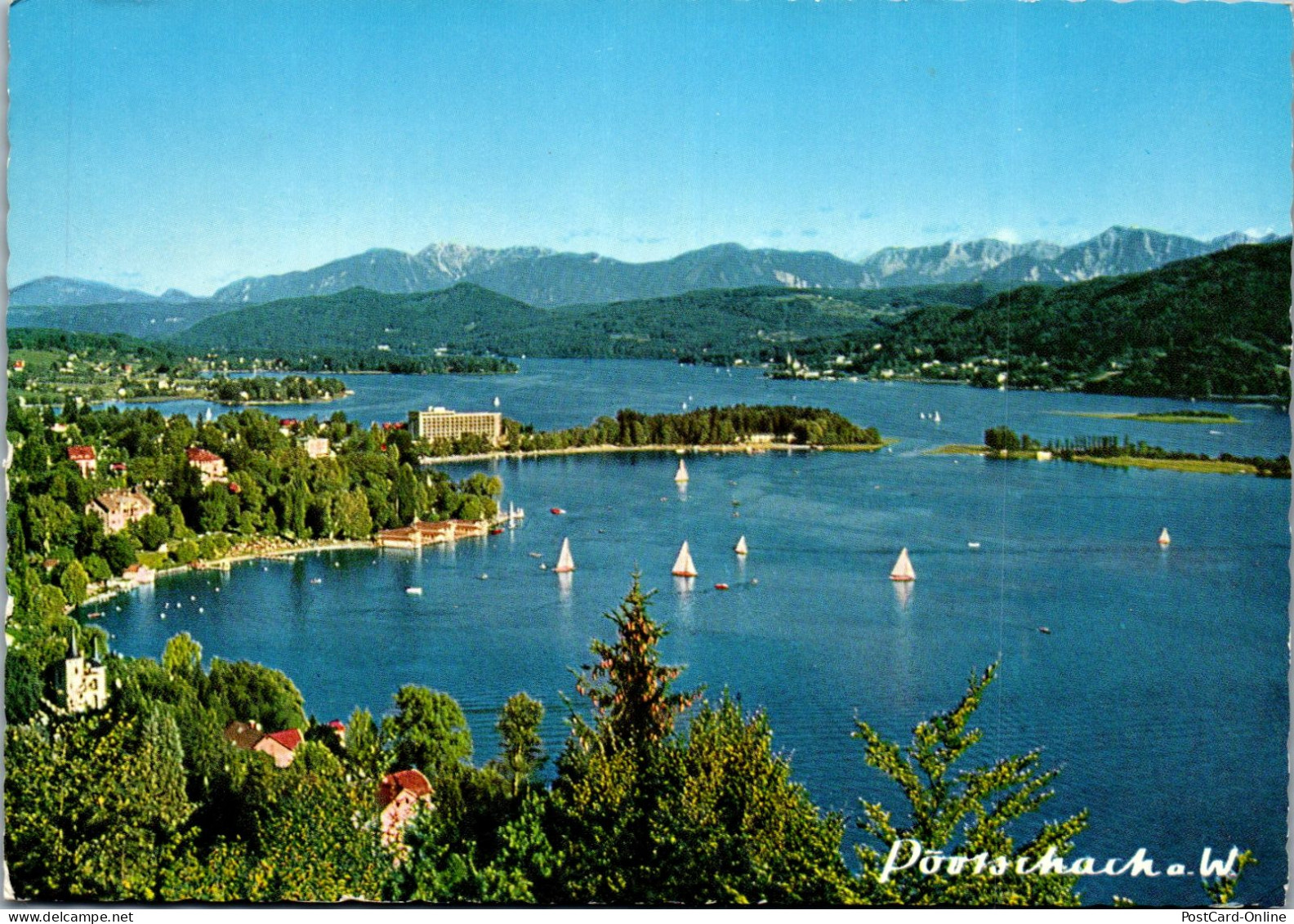 49750 - Kärnten - Pörtschach , Ausblick Auf Bucht Und Karawanken - Gelaufen 1966 - Pörtschach