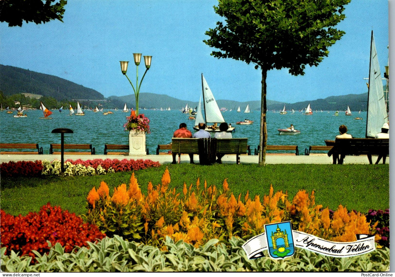 49756 - Kärnten - Velden , Am Korso , Blick Richtung Pörtschach - Gelaufen 1991 - Velden