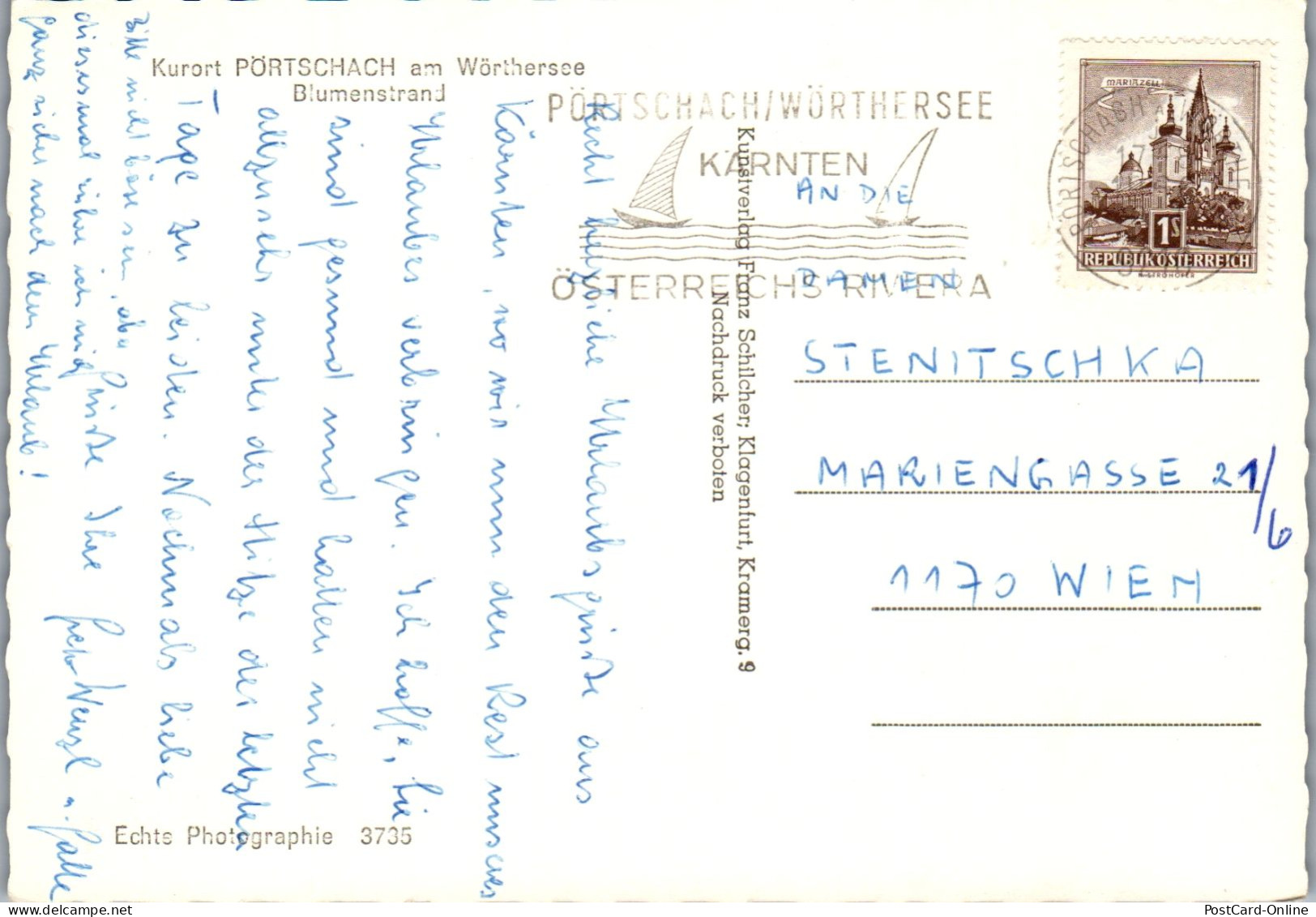 49753 - Kärnten - Pörtschach , Blumenstarnd , Wörthersee - Gelaufen  - Pörtschach