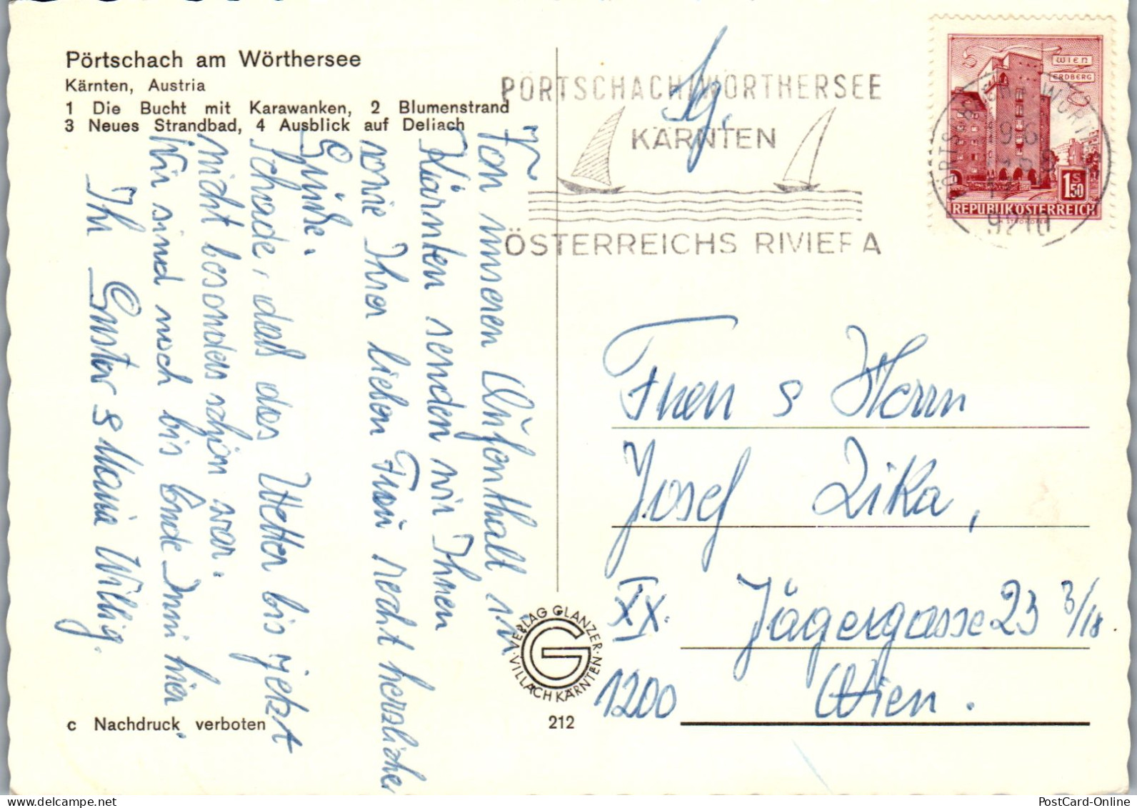 49747 - Kärnten - Pörtschach , Wörthersee , Mehrbildkarte - Gelaufen  - Pörtschach