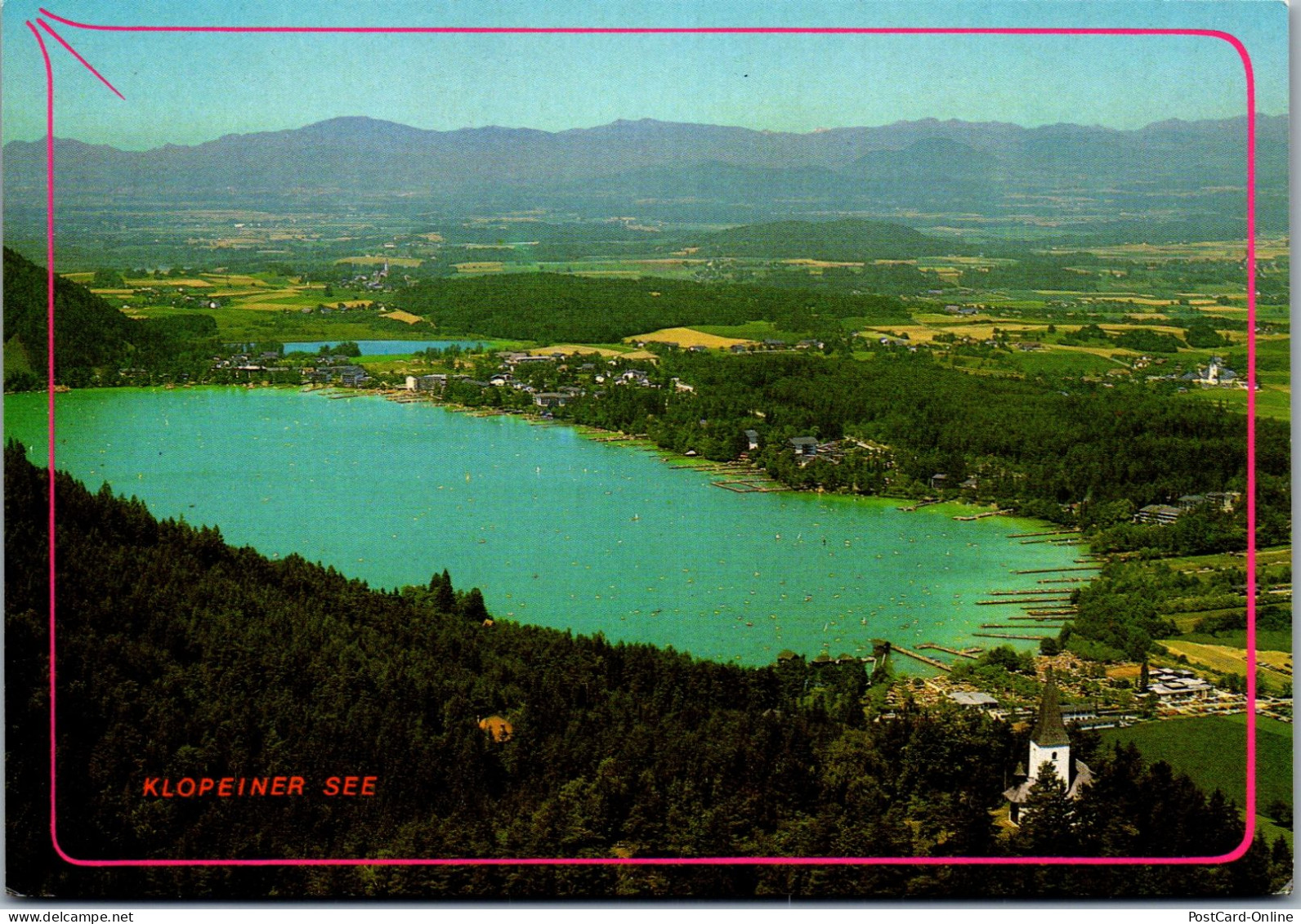 49729 - Kärnten - Klopeinersee , Seelach , Klopein , Nochgebirge , Panorama - Gelaufen 1986 - Klopeinersee-Orte