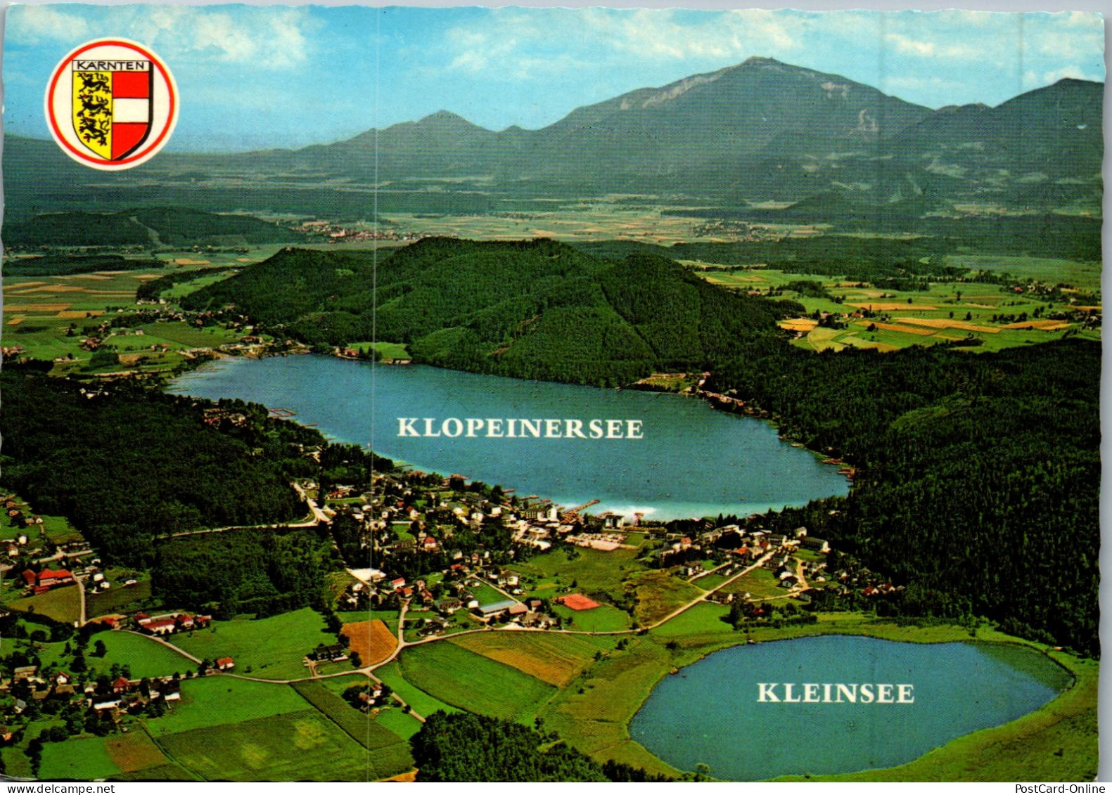 49724 - Kärnten - Klopeinersee , Kleinsee , Panorama - Gelaufen  - Klopeinersee-Orte