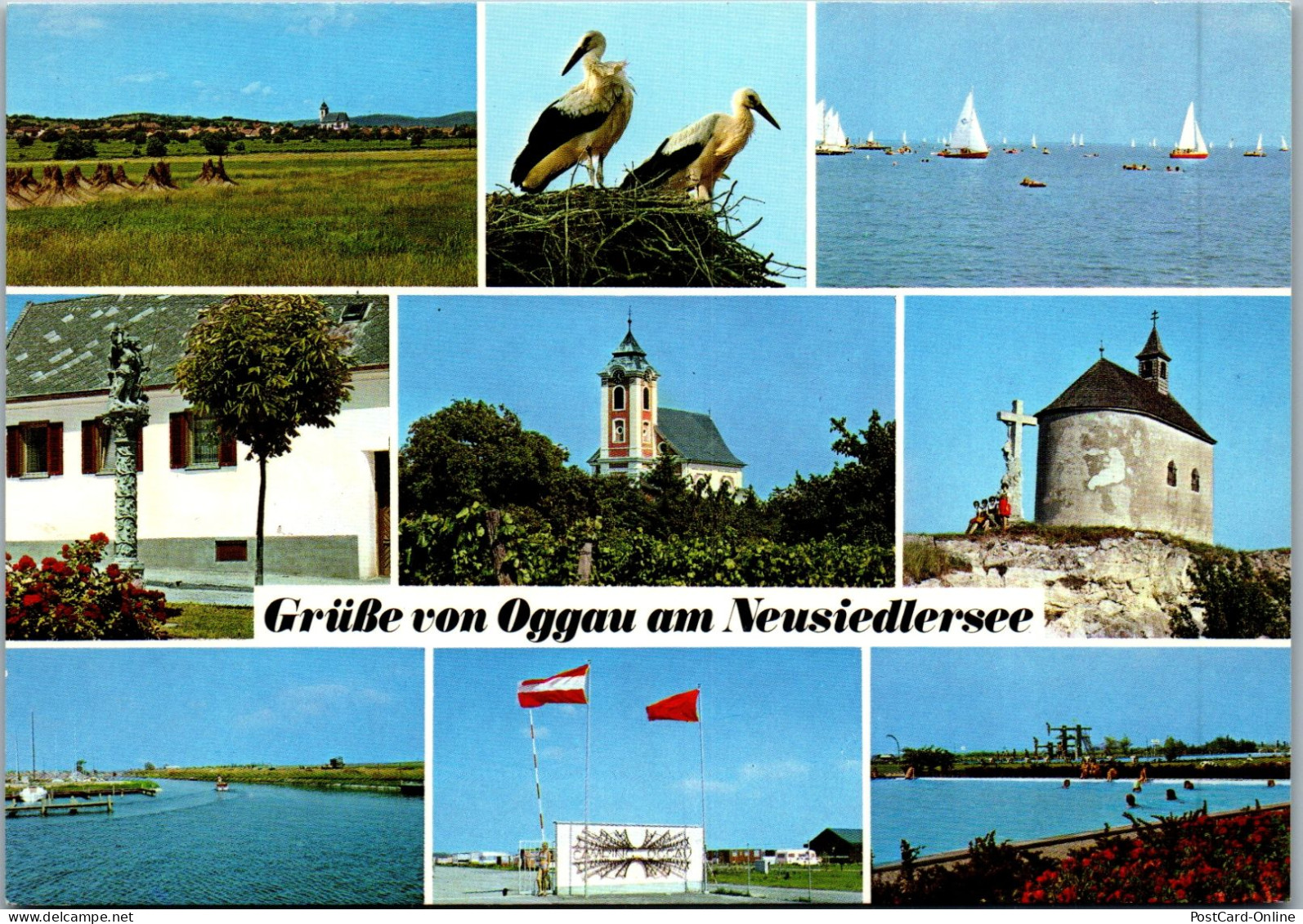 49716 - Burgenland - Oggau , Neusiedlersee , Mehrbildkarte - Gelaufen 1984 - Neusiedlerseeorte