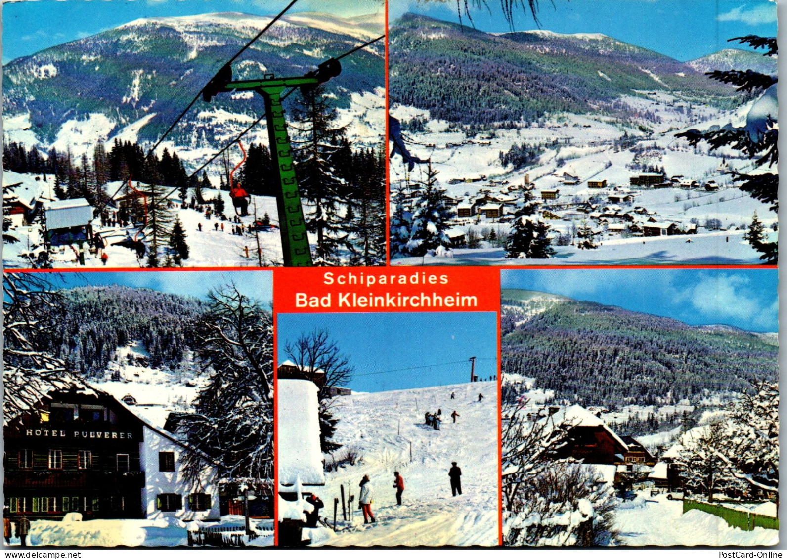 49707 - Kärnten - Bad Kleinkirchheim , Ski , Winter , Mehrbildkarte - Gelaufen 1974 - Spittal An Der Drau