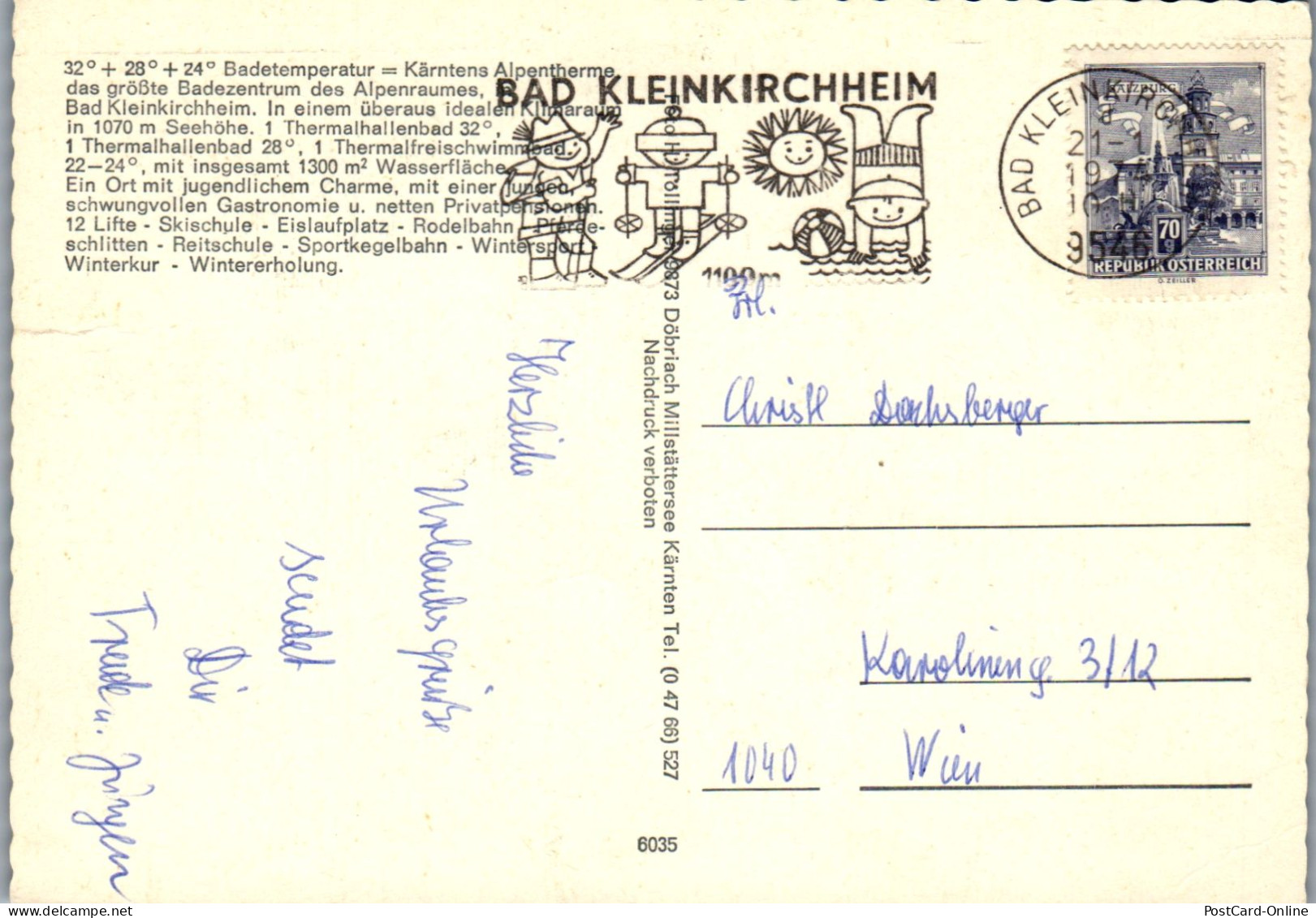 49706 - Kärnten - Bad Kleinkirchheim , Kaiserburg , Ski , Winter - Gelaufen 1974 - Spittal An Der Drau