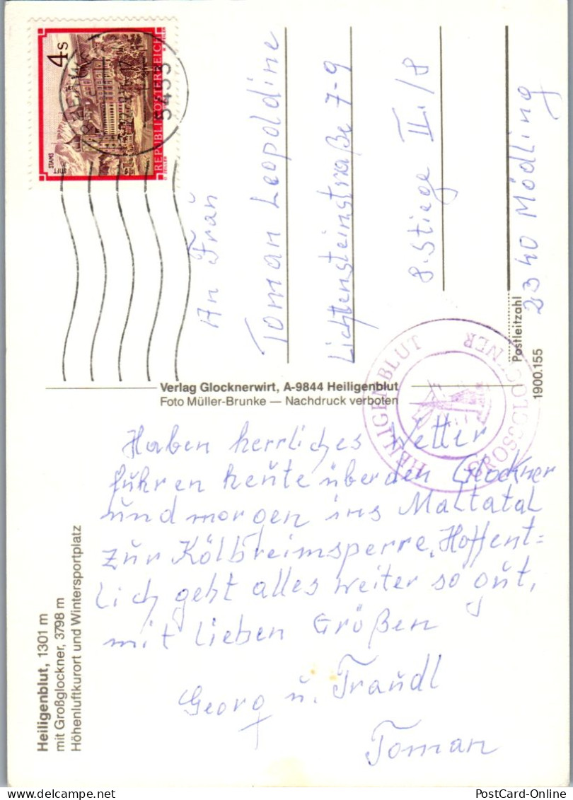 49674 - Kärnten - Heiligenblut , Mit Großglockner - Gelaufen  - Heiligenblut