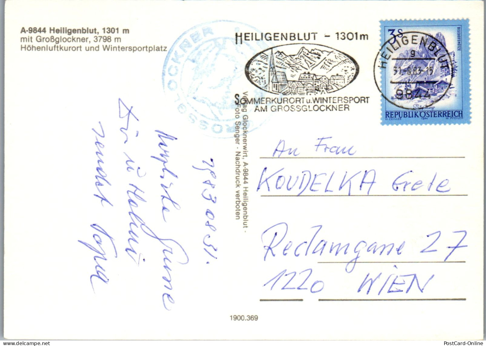 49672 - Kärnten - Heiligenblut , Am Großglockner - Gelaufen 1983 - Heiligenblut