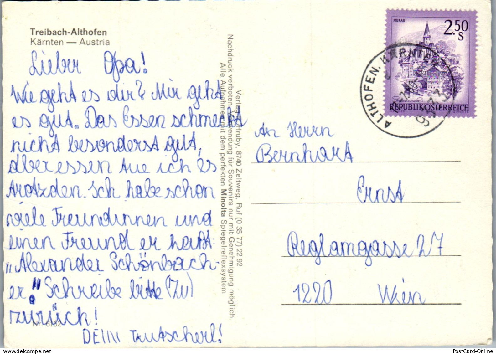 49652 - Kärnten - Treibach Althofen , Mehrbildkarte - Gelaufen 1980 - St. Veit An Der Glan