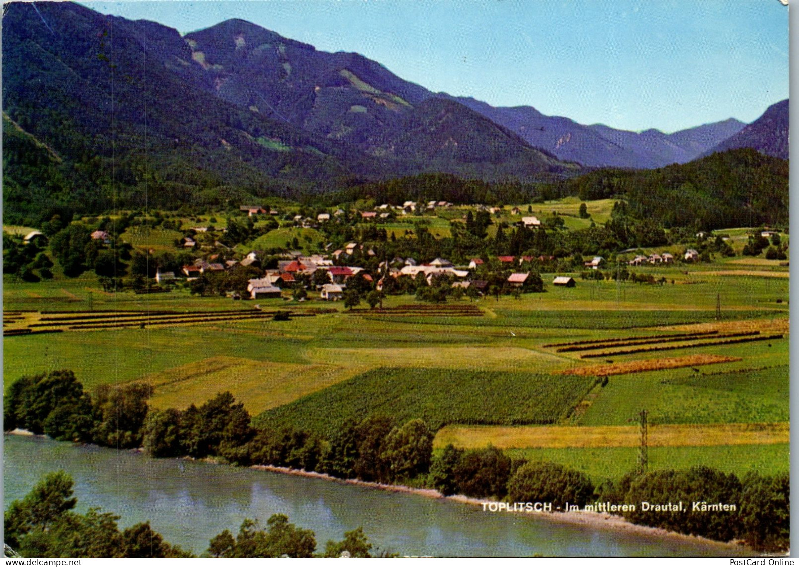 49654 - Kärnten - Töplitsch , Drautal , Panorama - Gelaufen 1965 - Villach