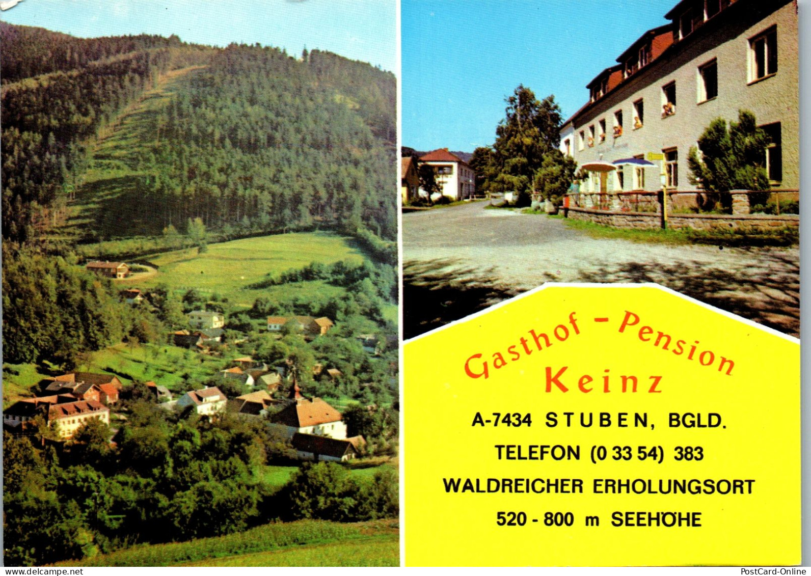 49633 - Burgenland - Stuben , Gasthof Pension Keinz - Gelaufen 1982 - Oberwart