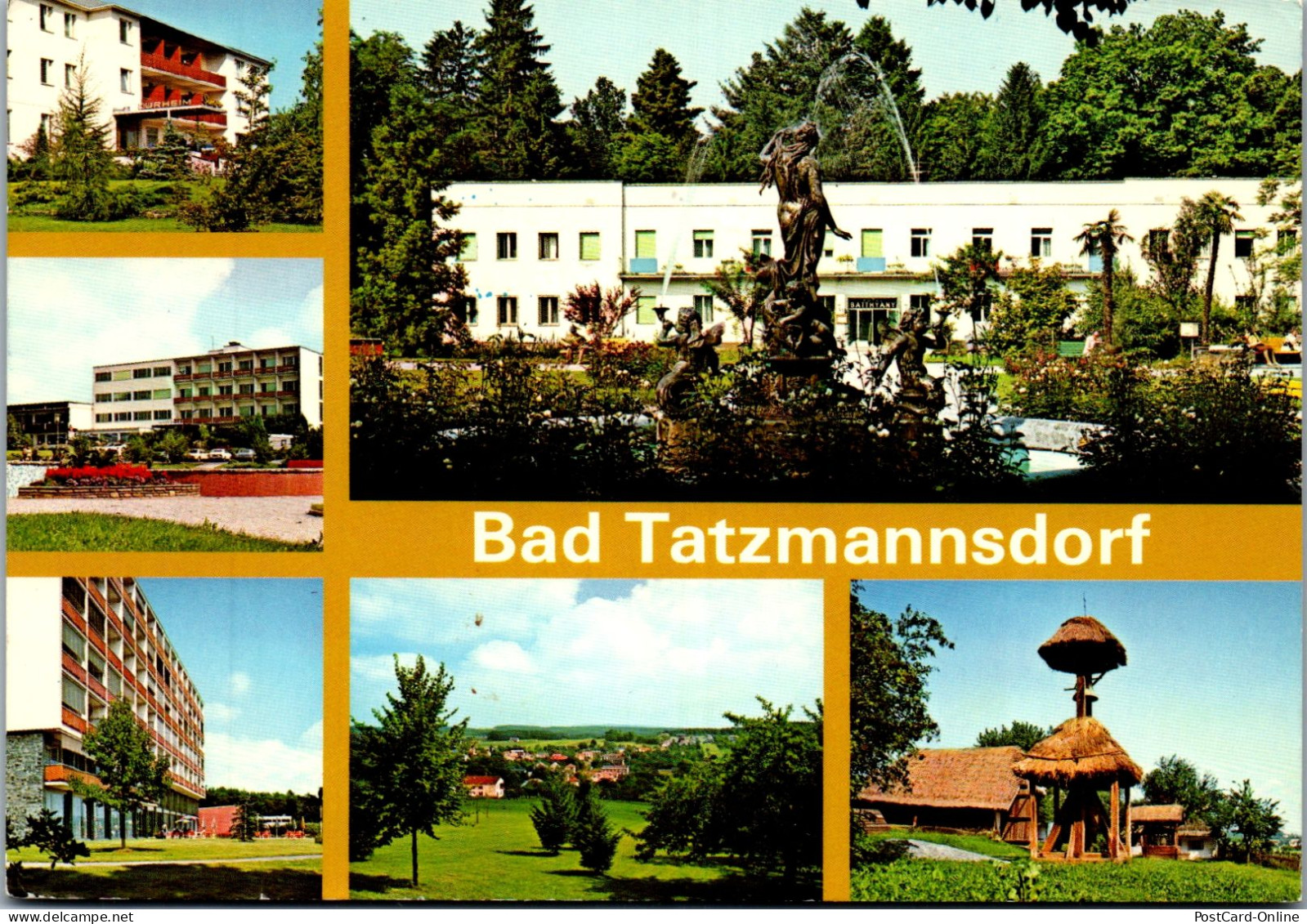 49621 - Burgenland - Bad Tatzmannsdorf , Kurheim Simon , Parkhotel , Hotel Batthyany , Mehrbildkarte - Gelaufen  - Oberwart