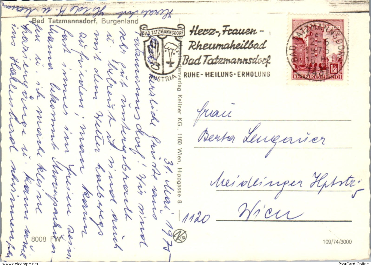 49616 - Burgenland - Bad Tatzmannsdorf , Ansicht - Gelaufen 1975 - Oberwart