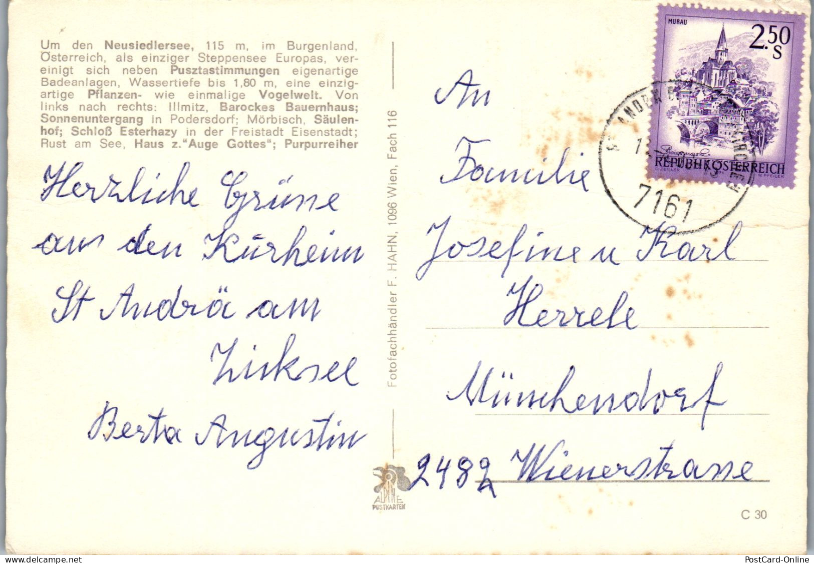 49602 - Burgenland - Neusiedlersee , Mehrbildkarte - Gelaufen  - Neusiedlerseeorte