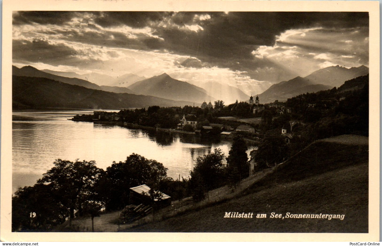 49579 - Kärnten - Millstatt , Am See , Sonnenuntergang , Panorama - Gelaufen  - Millstatt