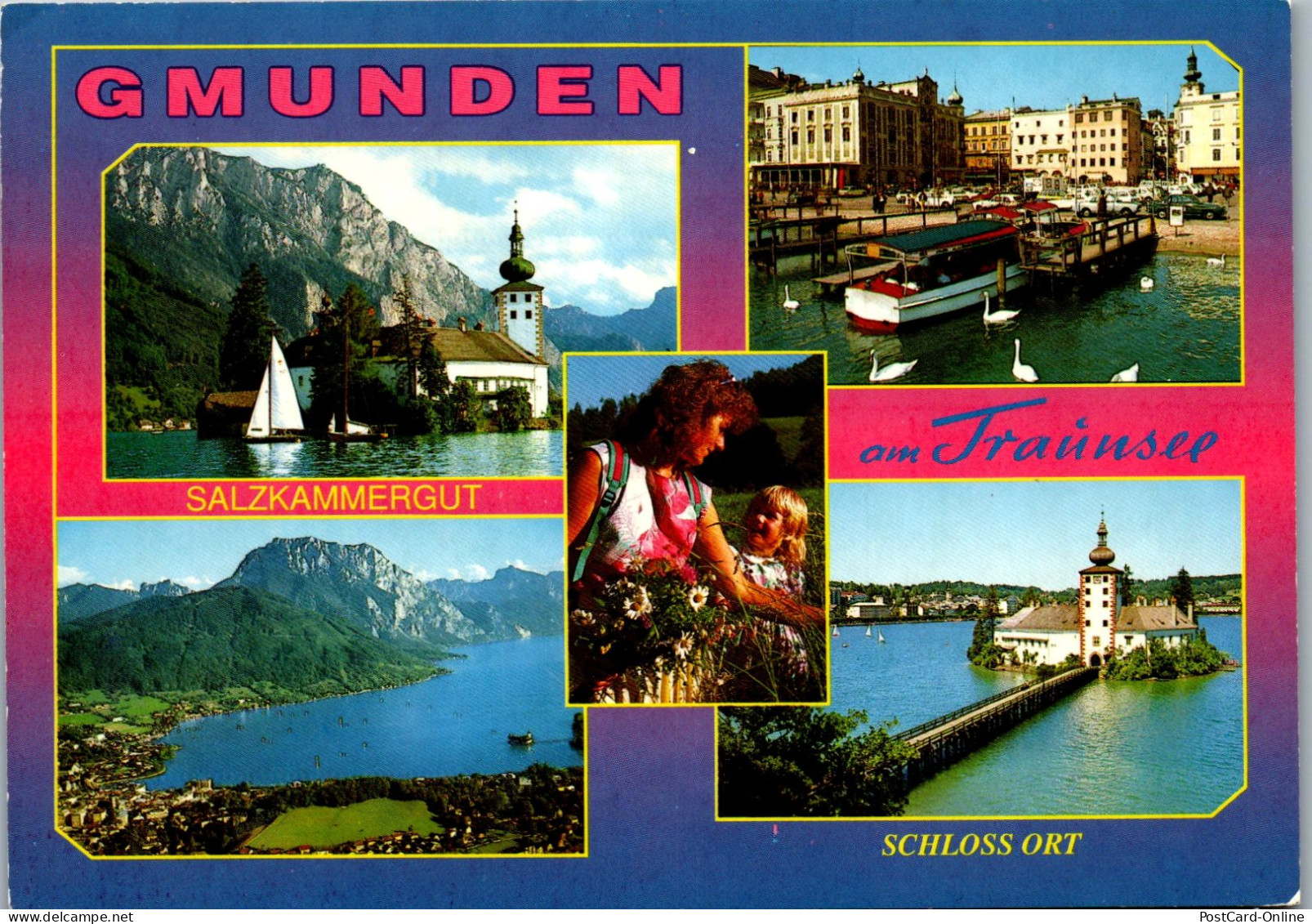 49581 - Oberösterreich - Gmunden , Am Traunsee , Schloss Ort , Mehrbildkarte - Gelaufen 1994 - Gmunden