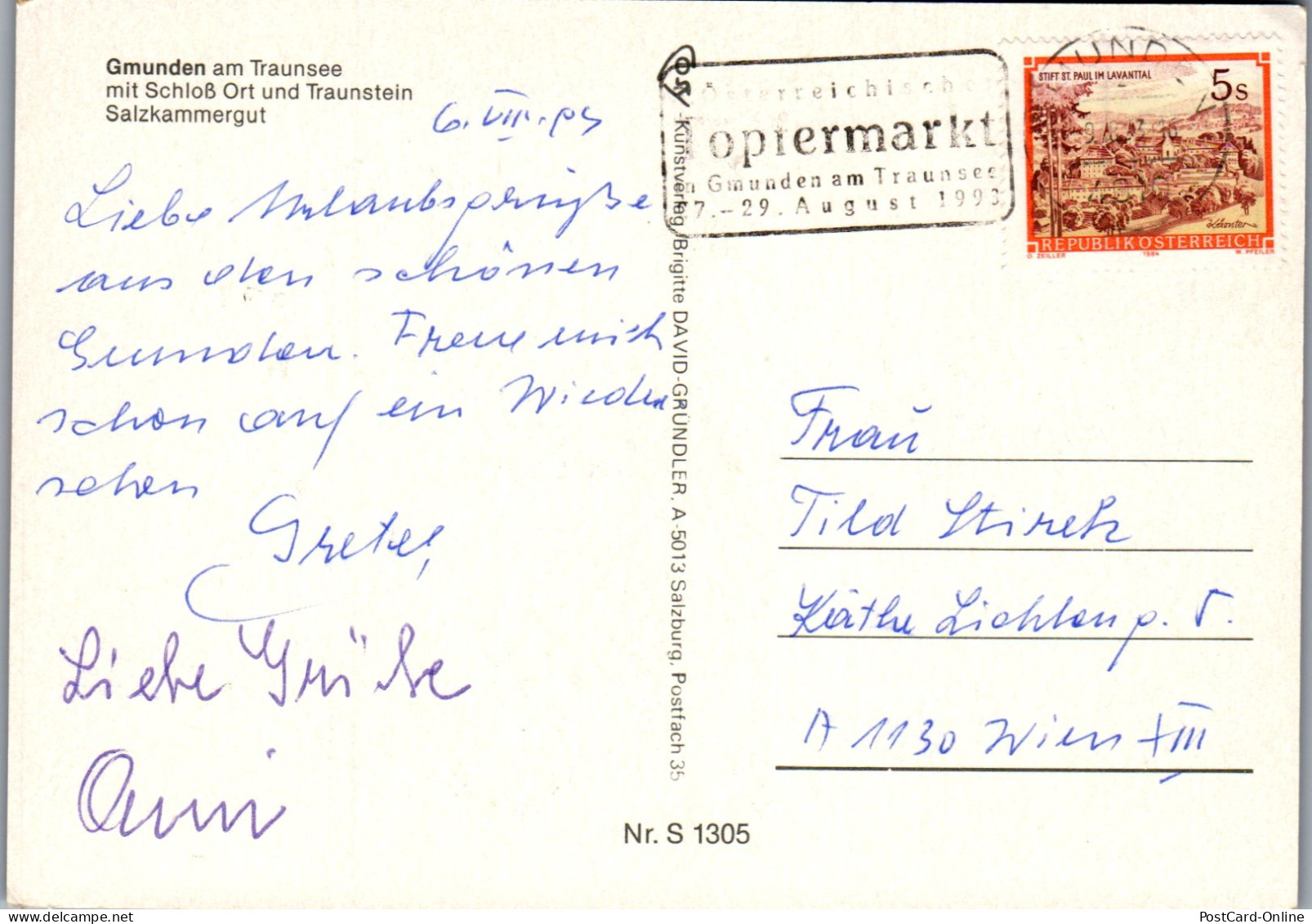 49581 - Oberösterreich - Gmunden , Am Traunsee , Schloss Ort , Mehrbildkarte - Gelaufen 1994 - Gmunden