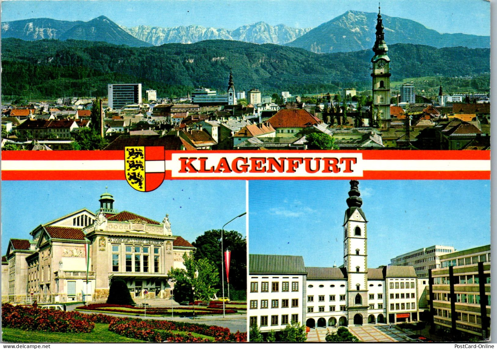 49565 - Kärnten - Klagenfurt , Koschuta , Karawanken , Stadttheater - Gelaufen 1980 - Klagenfurt