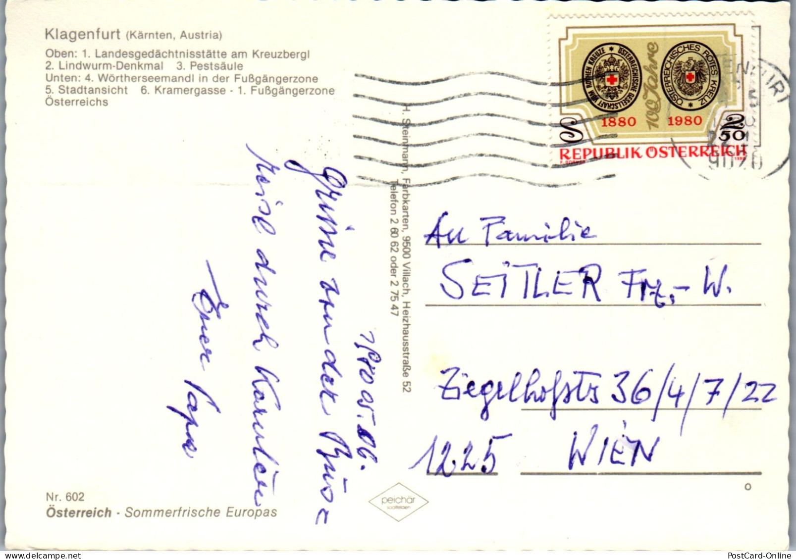 49567 - Kärnten - Klagenfurt , Mehrbildkarte - Gelaufen 1980 - Klagenfurt
