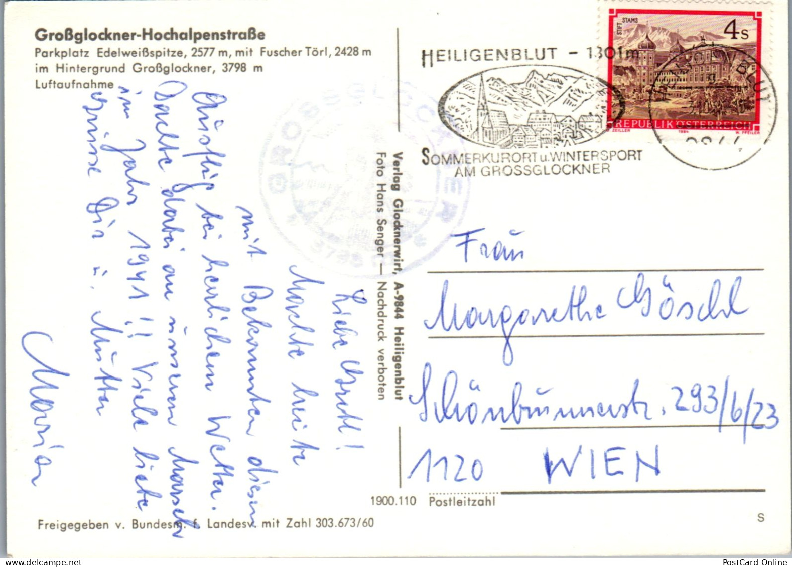 49543 - Kärnten - Großglockner , Hochalpenstraße , Edelweißspitze , Fuscher Törl - Gelaufen  - Heiligenblut