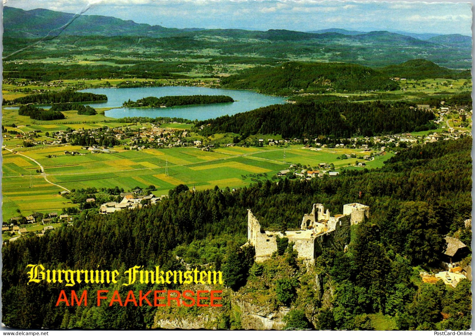 49519 - Kärnten - Latschach , Am Faaker See , Burgruine Finkenstein , Fam. Satran , Schenke - Gelaufen  - Faakersee-Orte