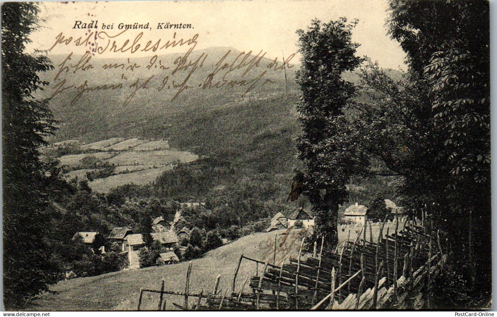 49504 - Kärnten - Radl Bei Gmünd , Panorama , Zensuriert - Gelaufen 1912 - Spittal An Der Drau