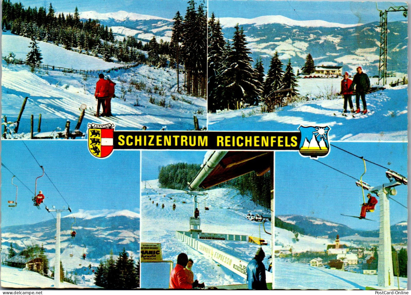 49506 - Kärnten - Reichenfels , Lavanttal , Ski , Winter , Mehrbildkarte - Gelaufen 1976 - Wolfsberg