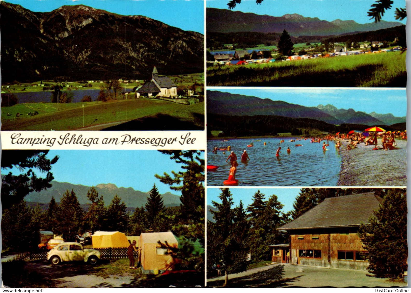 49498 - Kärnten - Pressegger See , Camping Schluga , VW Käfer - Gelaufen  - Sonstige & Ohne Zuordnung