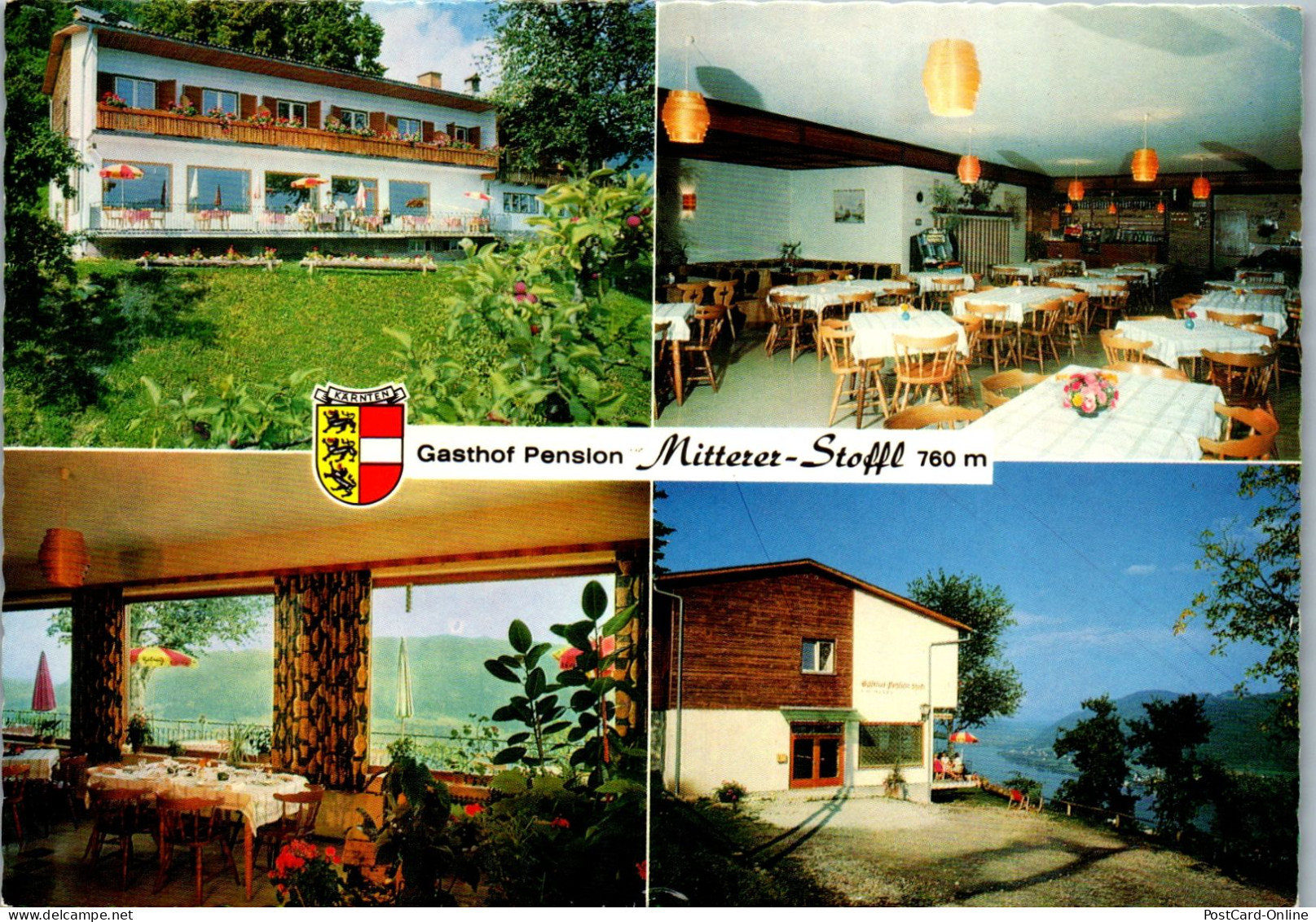 49487 - Kärnten - Sattendorf , Gasthof Pension Mitterer Stoffl , Inh. P. Mitterer , Ossiachersee - Gelaufen  - Ossiachersee-Orte