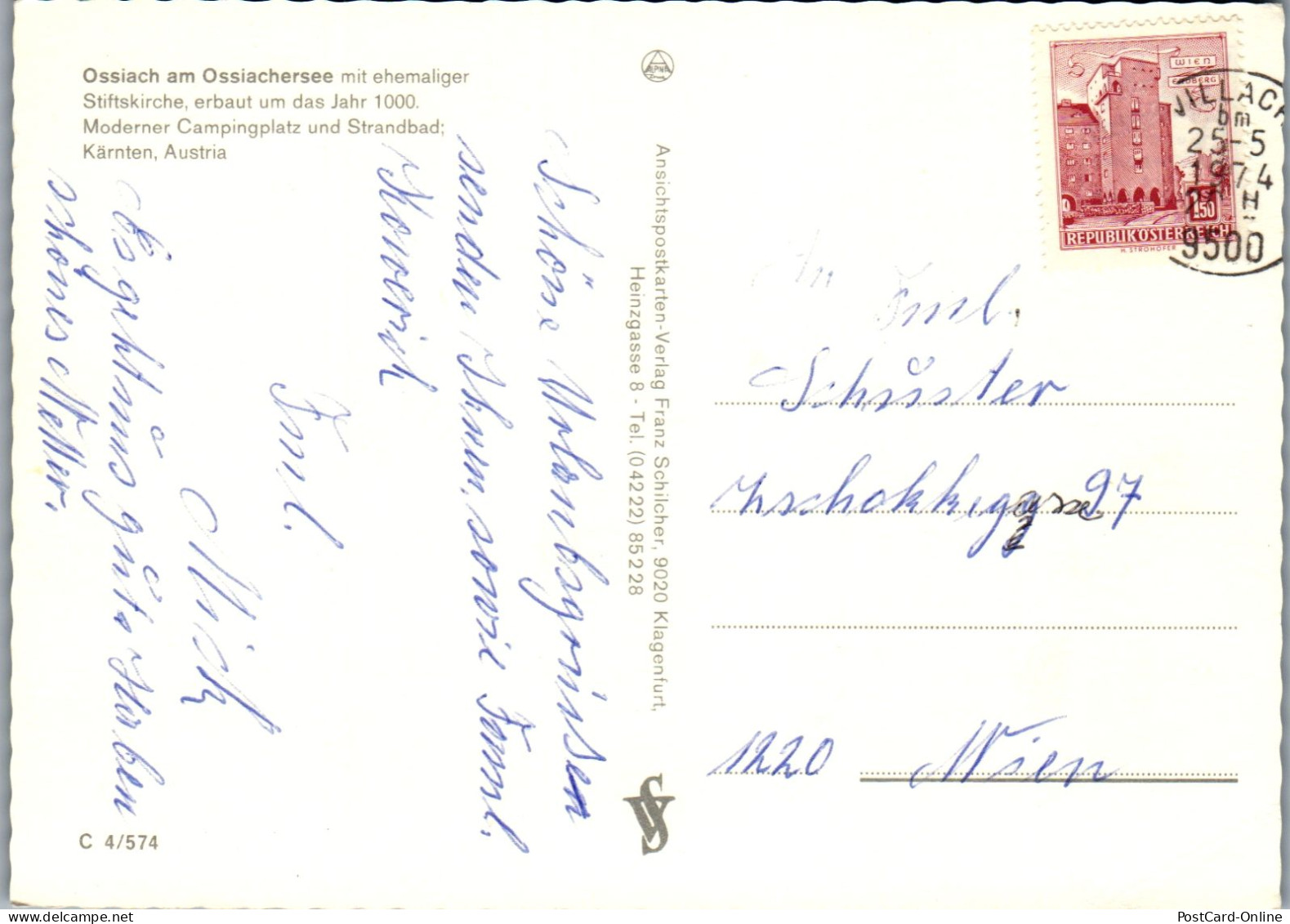 49480 - Kärnten - Ossiach , Am Ossiacher See - Gelaufen 1974 - Ossiachersee-Orte