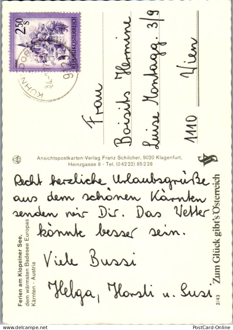 49457 - Kärnten - Klopeinersee , Mehrbildkarte - Gelaufen 1977 - Klopeinersee-Orte