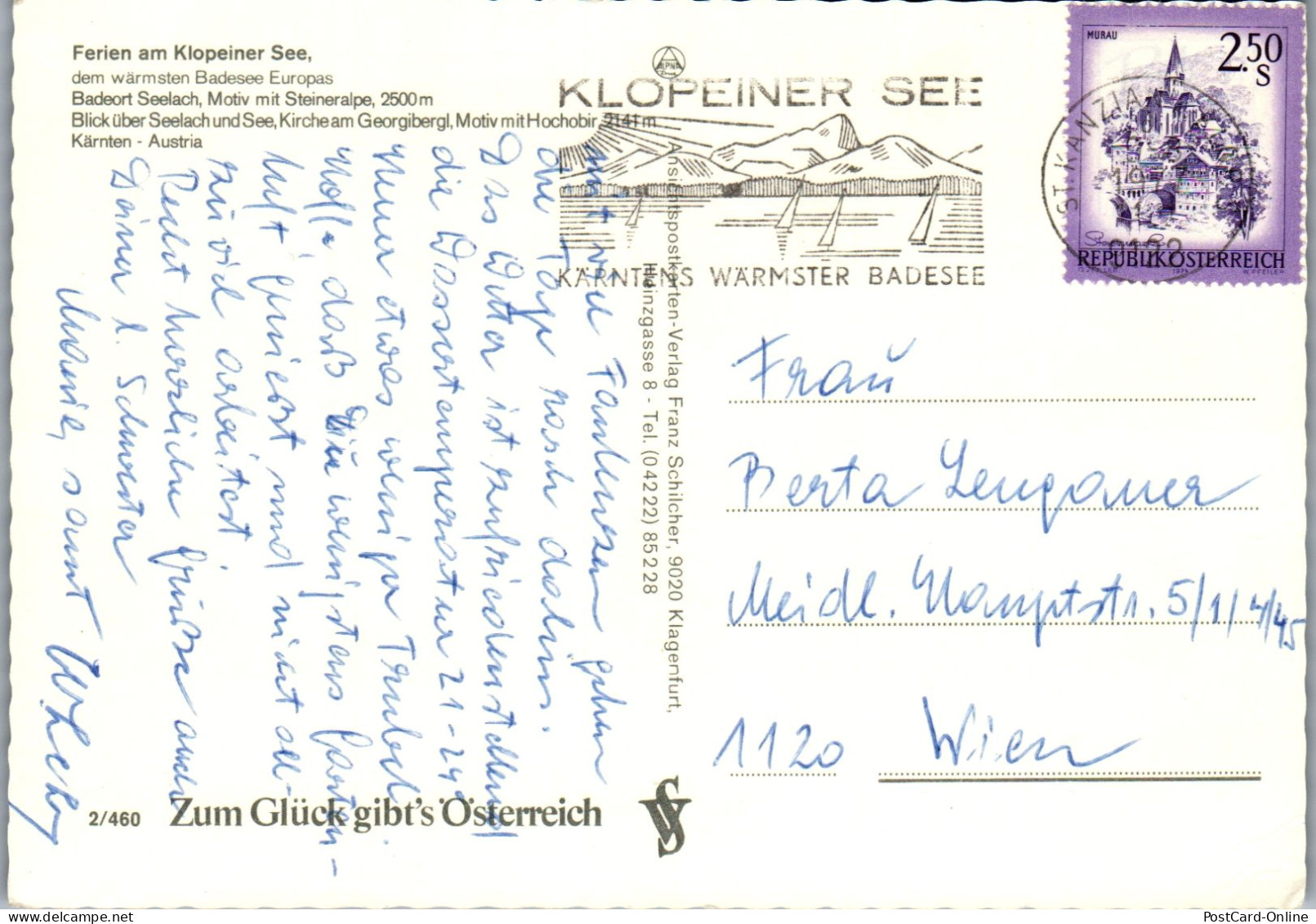 49453 - Kärnten - Klopeinersee , Mehrbildkarte - Gelaufen 1977 - Klopeinersee-Orte