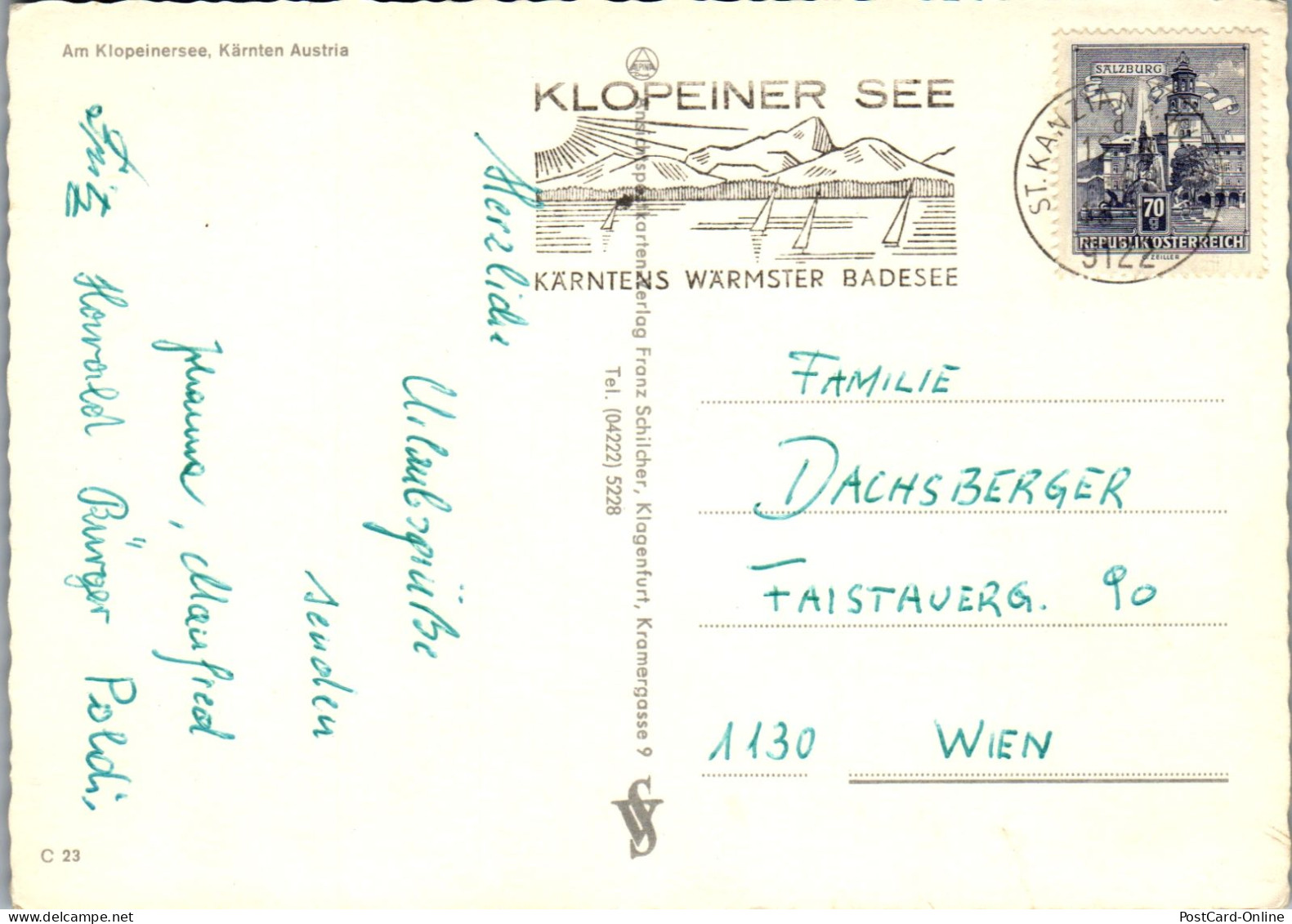 49447 - Kärnten - Klopeinersee , Mehrbildkarte - Gelaufen  - Klopeinersee-Orte