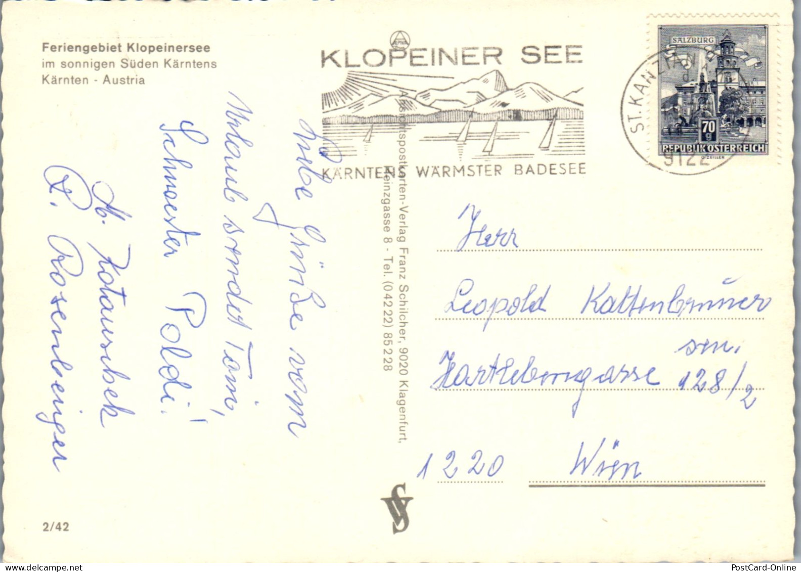 49448 - Kärnten - Klopeinersee , Mehrbildkarte - Gelaufen  - Klopeinersee-Orte