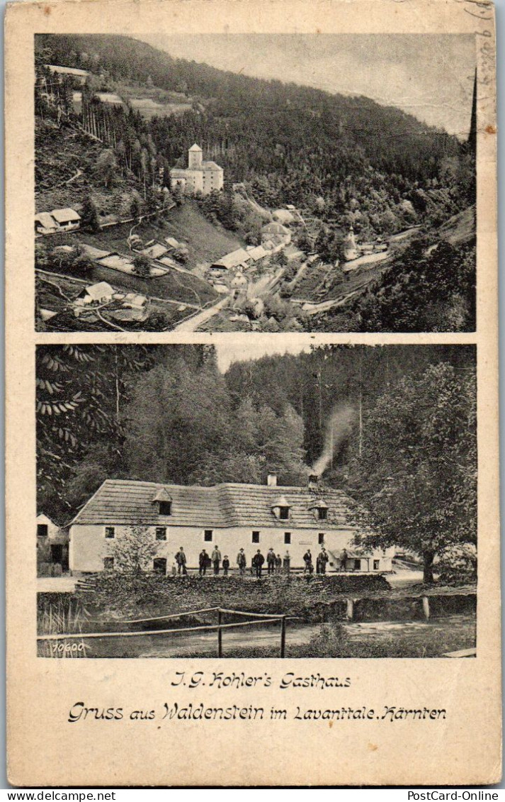 49444 - Kärnten - Waldenstein , Johann Georg Kohler Gasthaus , Lavanttal - Gelaufen 1907 - Wolfsberg