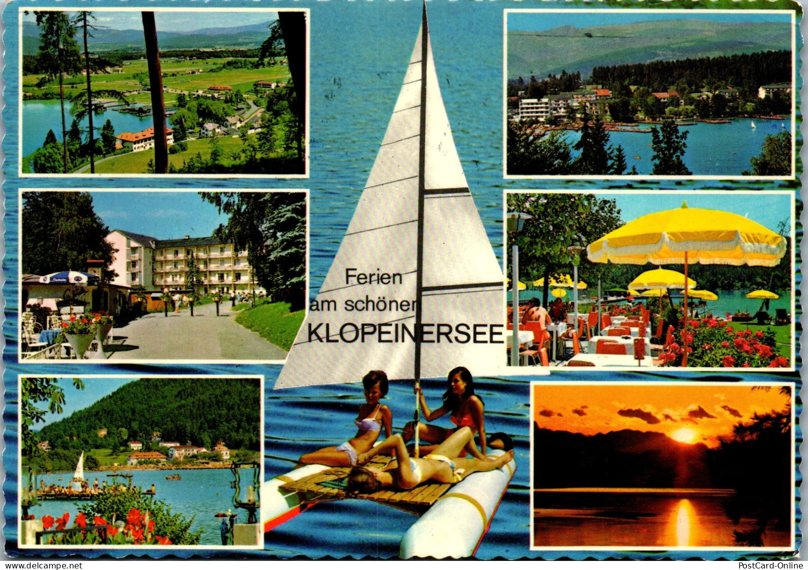 49455 - Kärnten - Klopeinersee , Seelach , Unterburg , Mehrbildkarte - Gelaufen 1976 - Klopeinersee-Orte